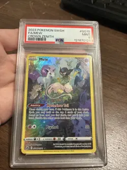 Pokemon TCG Mew GG10/GG70 Crown Zenith: Galarian Gallery Holo Card PSA 9 - Image 1