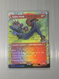 Foil Spider-Punk (borderless) (210) Marvel's Spider-man With Minor Crimping - Image 1