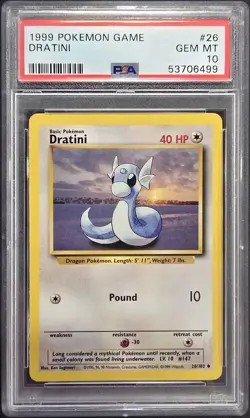 1999 POKEMON GAME #26 DRATINI PSA 10 - Image 1