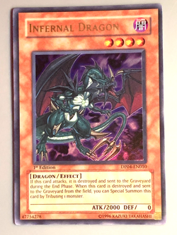 yugioh INFERNAL DRAGON DP04-EN010 Ultra rare 1st Edition near mint - Image 2