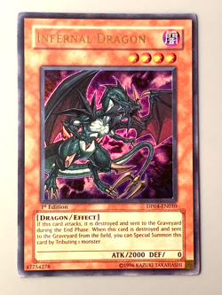 yugioh INFERNAL DRAGON DP04-EN010 Ultra rare 1st Edition near mint - Image 3