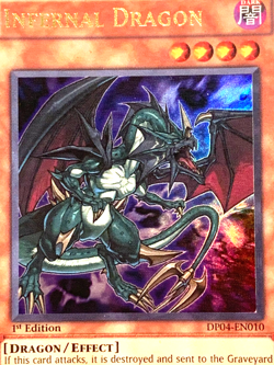 yugioh INFERNAL DRAGON DP04-EN010 Ultra rare 1st Edition near mint - Image 4