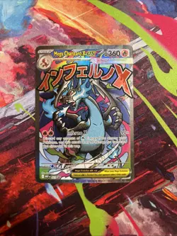 Pokemon 2025 Mega Charizard X ex 023 Mega Charizard X UPC Promo Trading Card NM+ - Image 1