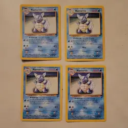 4 Pack Pokemon TCG Wartortle Base Set Lot Wizards 1999 Vintage Card - Image 1