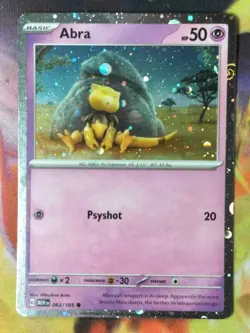 Abra 63/165 Cosmos Holo SWIRL NM Pokemon 151 Pokemon Card - Image 1