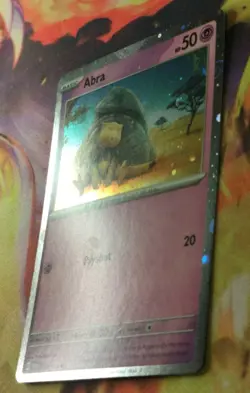 Abra 63/165 Cosmos Holo SWIRL NM Pokemon 151 Pokemon Card - Image 3