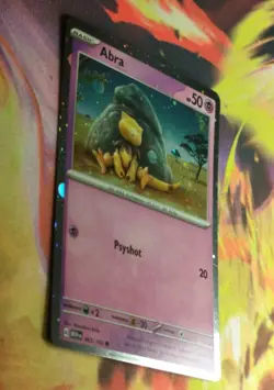 Abra 63/165 Cosmos Holo SWIRL NM Pokemon 151 Pokemon Card - Image 4