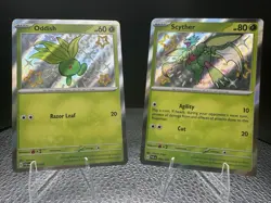 Pokemon TCG PAF Basic Holo Card Lot – Oddish, Scyther – English – 2 Cards - Image 1