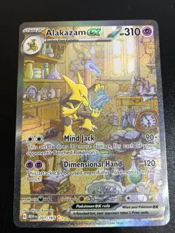 2023 Pokemon SV: Scarlet & Violet 151 #201/165 Alakazam ex SIR NM - Image 3