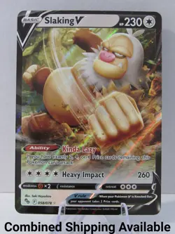 Slaking V 058/078 Pokemon GO NM Full Art English 13506 - Image 1