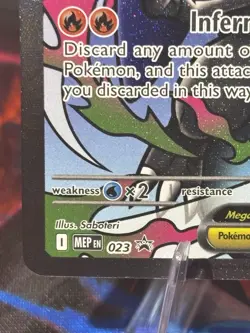 Pokemon 2025 Phantasmal Flames UPC Black Star Promo Mega Charizard X EX 023 NM - Image 4