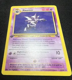 Haunter 21/64 1st Edition Fossil Wotc 1999 Pokemon Card - MP - Image 3