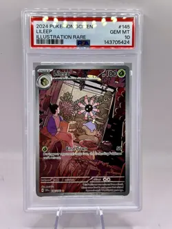 Lileep Illustration Rare 145/142 Pokemon Stellar Crown PSA 10 Gem Mint - Image 1