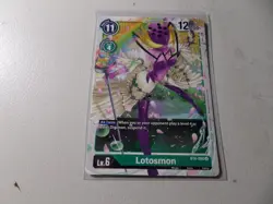 ENGLISH GREEN Lotosmon BT4-060 Digimon Card 2021 Great Legend - Image 1