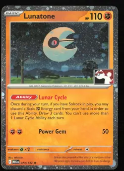 Lunatone - 074/132 Holo Prize Pack Series Cards - Image 1