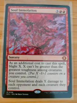 MTG Soul Immolation 0156 Lorwyn Eclipsed M/NM Free UK P&P - Image 1