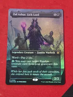 Zul Ashur, Lich Lord (Borderless) Foundations Foil - Image 1