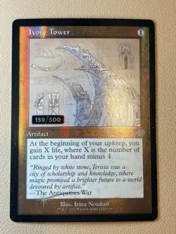 Ivory tower (serialized 159/500) - Foil - English - MTG BRR NM - Image 2