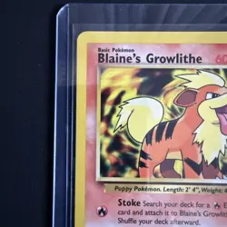 Blaine's Growlithe 62/132 - Gym Challenge Vintage Pokemon TCG Card ungraded - Image 2