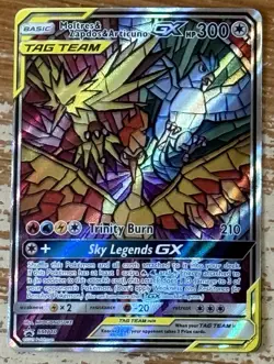 2019 Pokemon Hidden Fates Moltres Zapdos Articuno GX SM 210 - Image 1