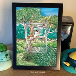 106/094 Meowth) Pokemon Extended Art Frame - Phantasmal Flames - 5x7 - Image 3