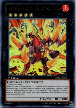 Yugioh Number 61: Volcasaurus ZTIN-EN002 1st Edition Ultra Rare NM - Image 1