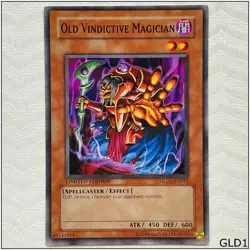 Old Vindictive Magician - GLD1-EN013 - Common Limited Edition Yugioh - Image 1
