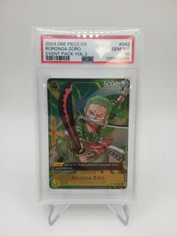 2024 ONE PIECE P-042 EVENT PACK VOL 3 PROMO RORONOA ZORO PSA 10 - Image 1