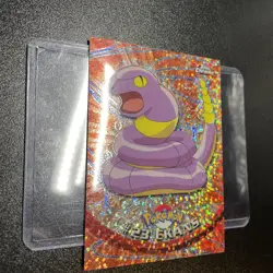 2000 Topps Chrome Pokemon Card # 23 Ekans SPARKLE CHROME TV Animation - Image 3