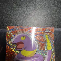 2000 Topps Chrome Pokemon Card # 23 Ekans SPARKLE CHROME TV Animation - Image 5