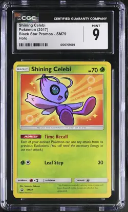CGC 9 Shining Celebi SM79 Holo Black Star Promo Pokemon Card - Image 1