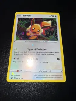 Pokemon TCG Cards Eevee SWSH118 Black Star Promo Holo NM * Full Holo Bleed * - Image 3