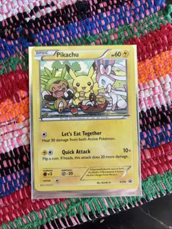 Pokemon Pikachu XY95 Holo 2016 Let's Eat Together Cutest Card PROMO - Image 1