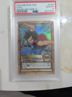 LUFFY 2001 One Piece Grand Line2 Card C428 VINTAGE Japan PSA GEM MINT 10 - Image 1