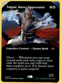 TAIGAM, MASTER OPPORTUNIST BORDERLESS TARKIR: DRAGONSTORM TDM MYTHIC MTG 335 - Image 1