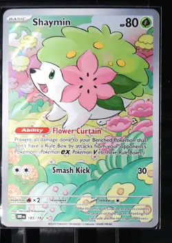 2025 Pokemon Shaymin 185/182 Sv10: Destined Rivals Holo - Image 1