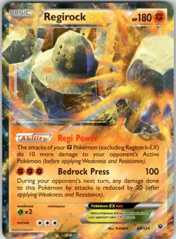 REGIROCK EX 43/124 HOLO FATES COLLIDE POKEMON MP - Image 1