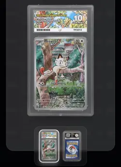 Pokemon TCG | Ace 10 Meowth 106/094 Phantasmal Flames Illustration Rare Graded - Image 1