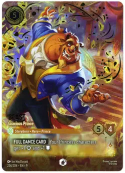 Disney Lorcana Beast – Gracious Prince Enchanted Rare Foil Card Near Mint - Image 1