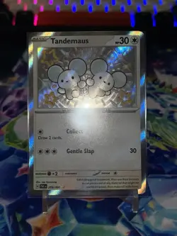 Tandemaus 209/091 SV Paldean Fates Baby Shiny Holo Rare Pokemon TCG Card - Image 1