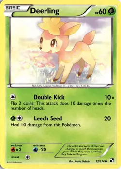 Deerling 13/114 Black and White Pokemon Card TCG - Image 1