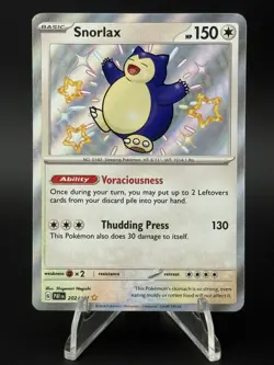 Pokemon TCG: Paldean Fates: 202/091: Snorlax Baby Shiny Holo Rare (NM) - Image 1