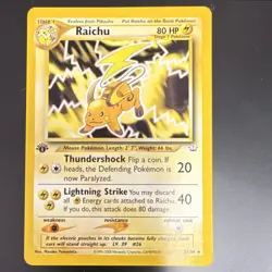 Pokemon Raichu 21/64 Neo Revelation 1st Edition Rare Stage 1 HP80 English - Image 1