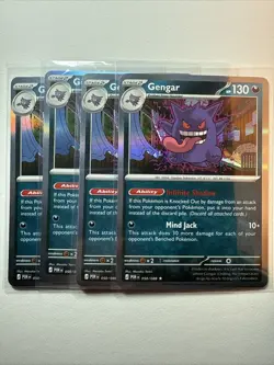 4x Pokemon TCG Perfect Order Gengar 050/088 Rare Holo Near Mint - Image 1