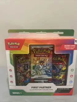 Pokemon First Partner Series 1 Illustration Collection SEALED IN HAND - Image 1