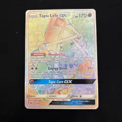 Pokemon Tapu Lele GX Guardians Rising Rainbow Secret Rare #155/145 NM BB3 - Image 1