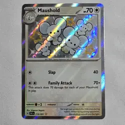 Maushold 210/091 Paldean Fates NM Pokemon Card – Shiny Rare - Image 1