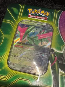 Pokemon Scarlet & Violet Pokemon TCG Tin Iron Leaves ex SEALED NEW - Image 2
