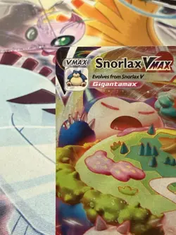 Pokemon TCG Snorlax VMAX Holo Ultra Rare Sword & Shield Base Set 142/202 - Image 3
