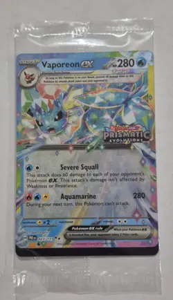 Vaporeon ex 023/131 Holo Promo Prismatic Stamped Sealed Pokemon NM - Image 1